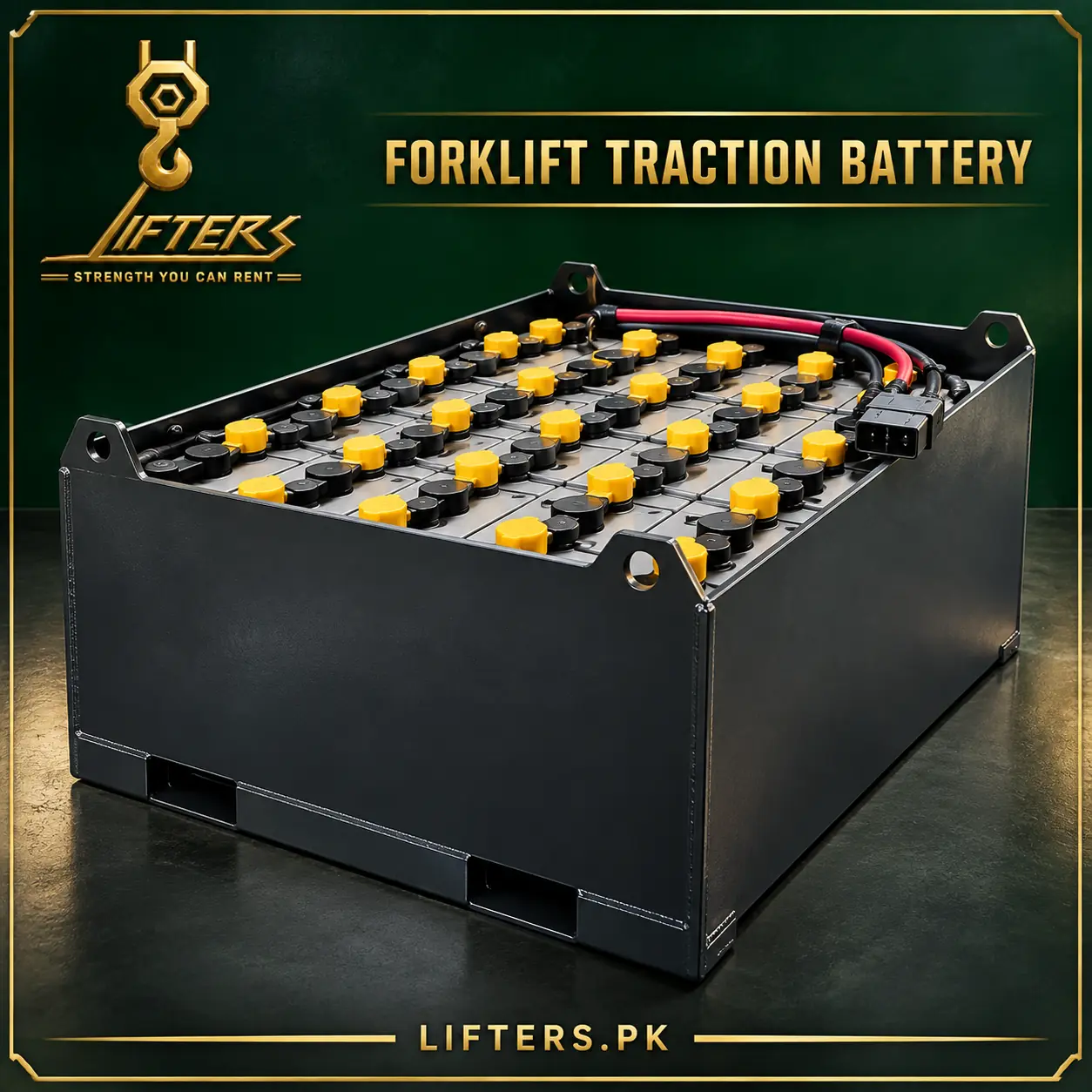 Lifters.pk industrial forklift traction battery mockup