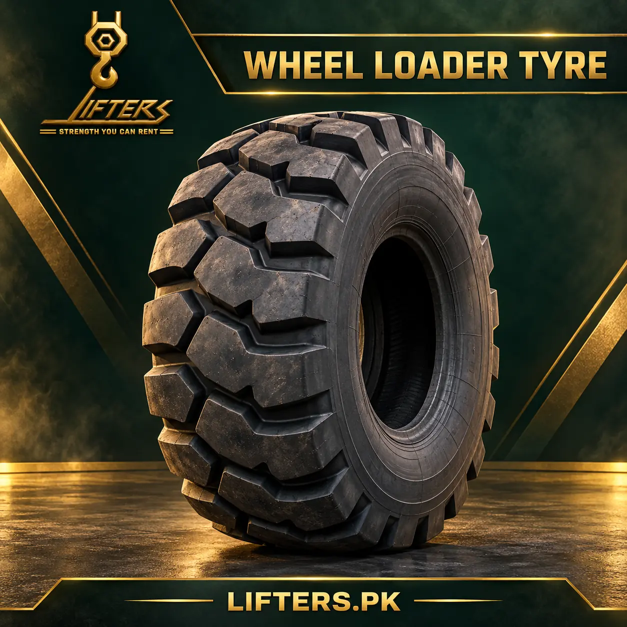 Lifters.pk branded wheel loader tyre and fleet parts
