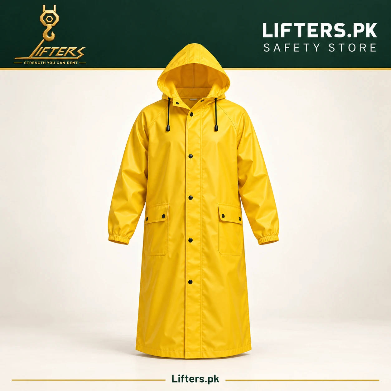 Hooded rain jacket