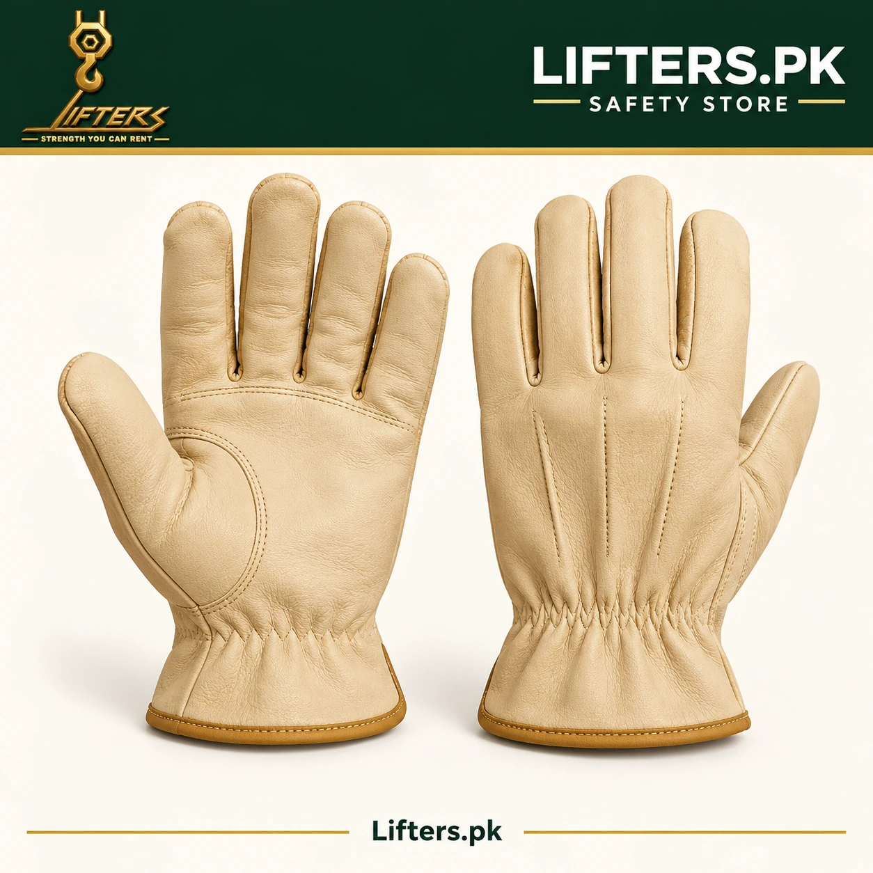 Leather work gloves