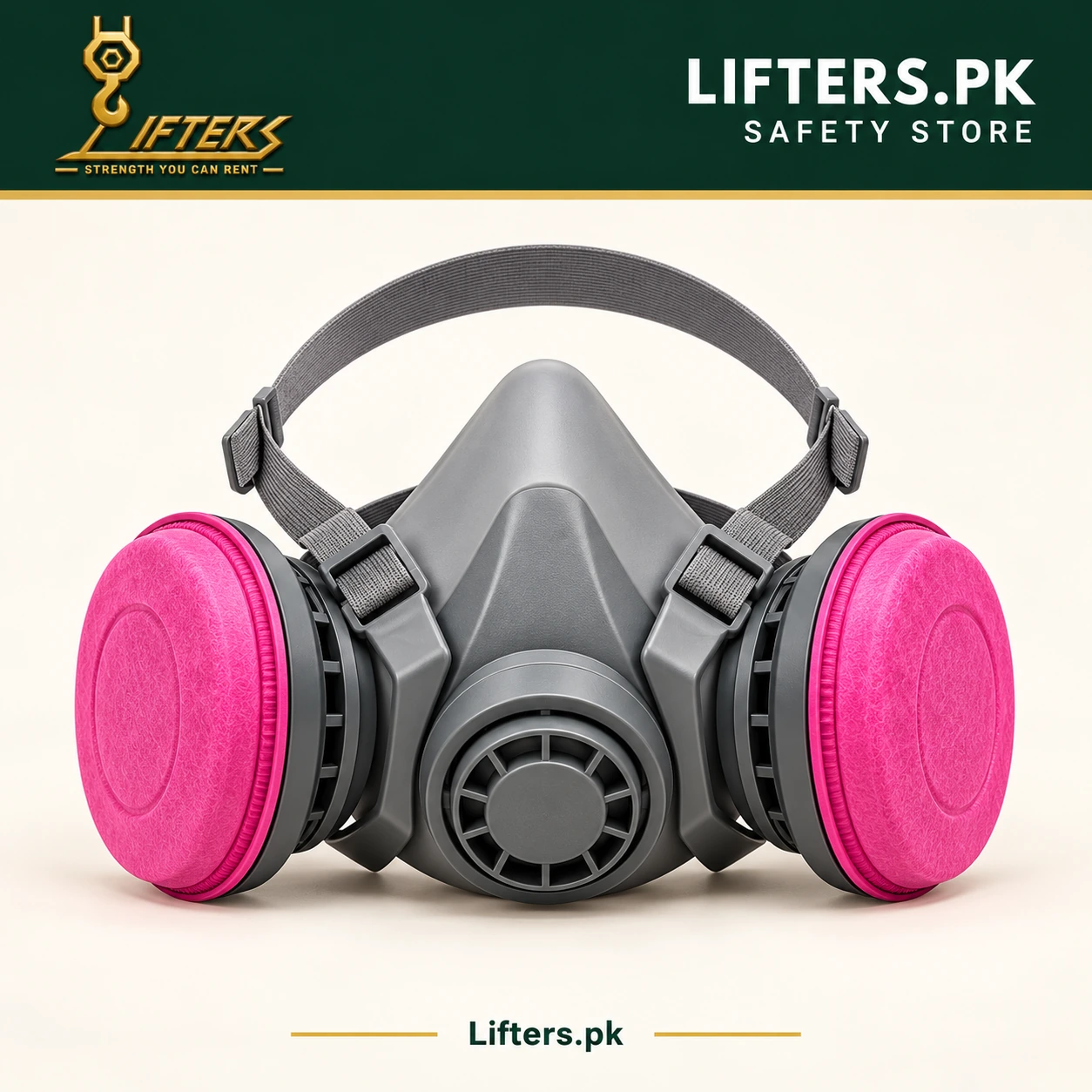 Reusable half-face respirator